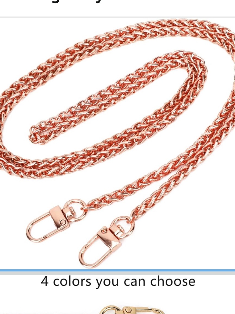 Rose Gold Chain Strap with Lobster Clasps